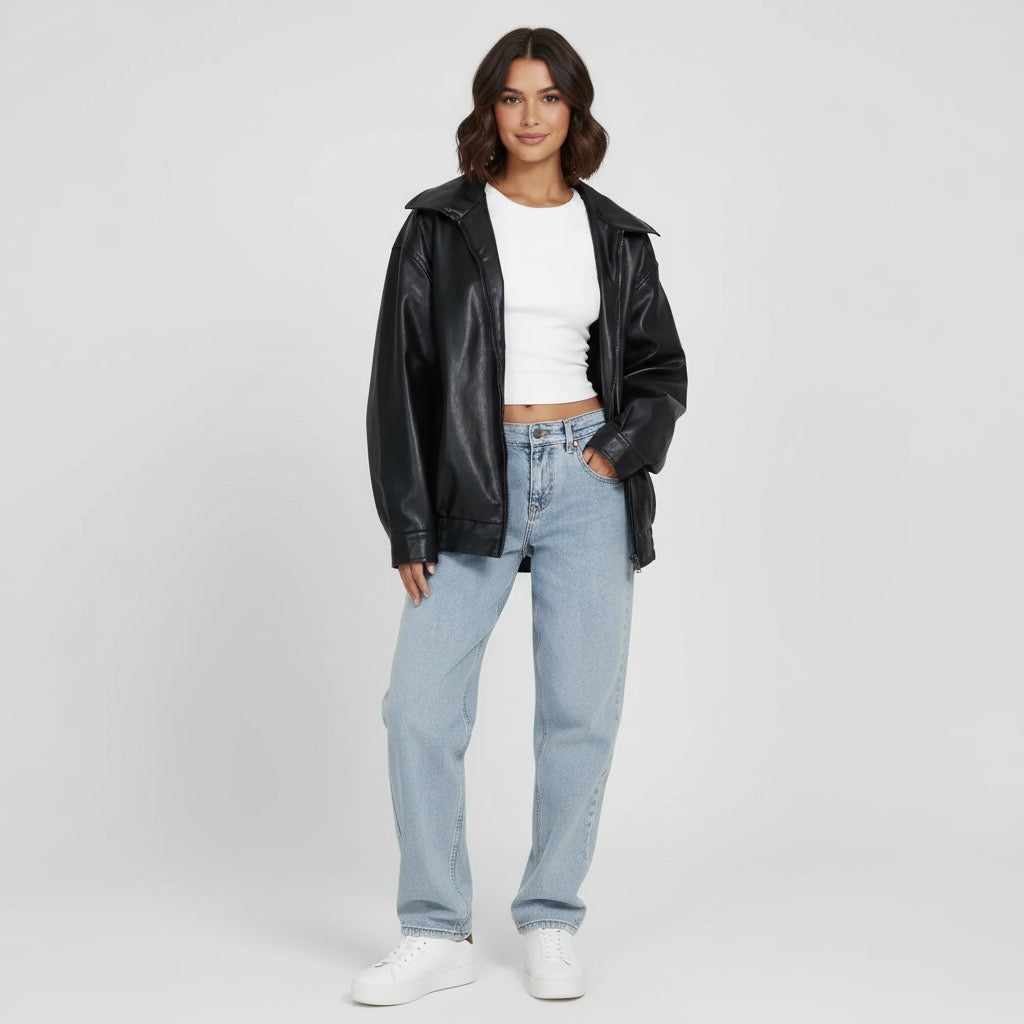 Maison Vella Loose Zipper Jacket