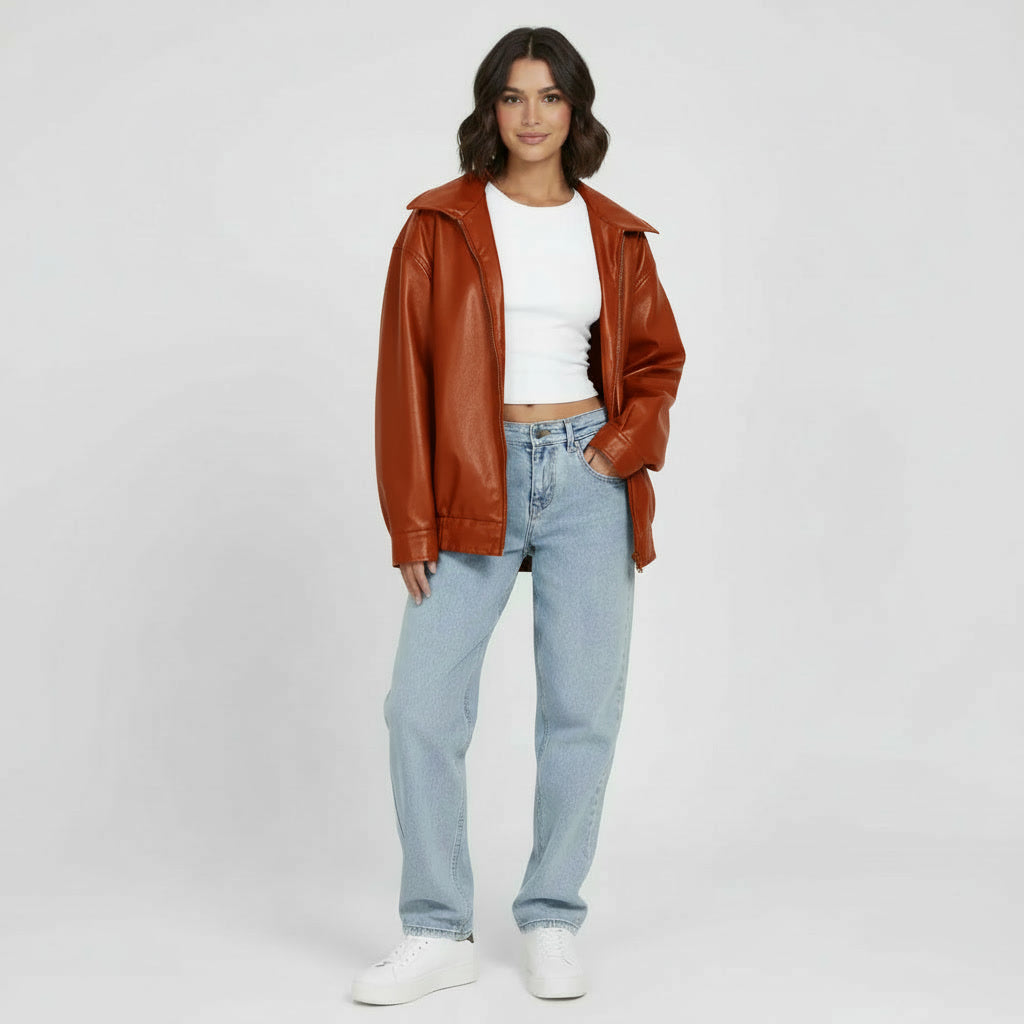 Maison Vella Loose Zipper Jacket