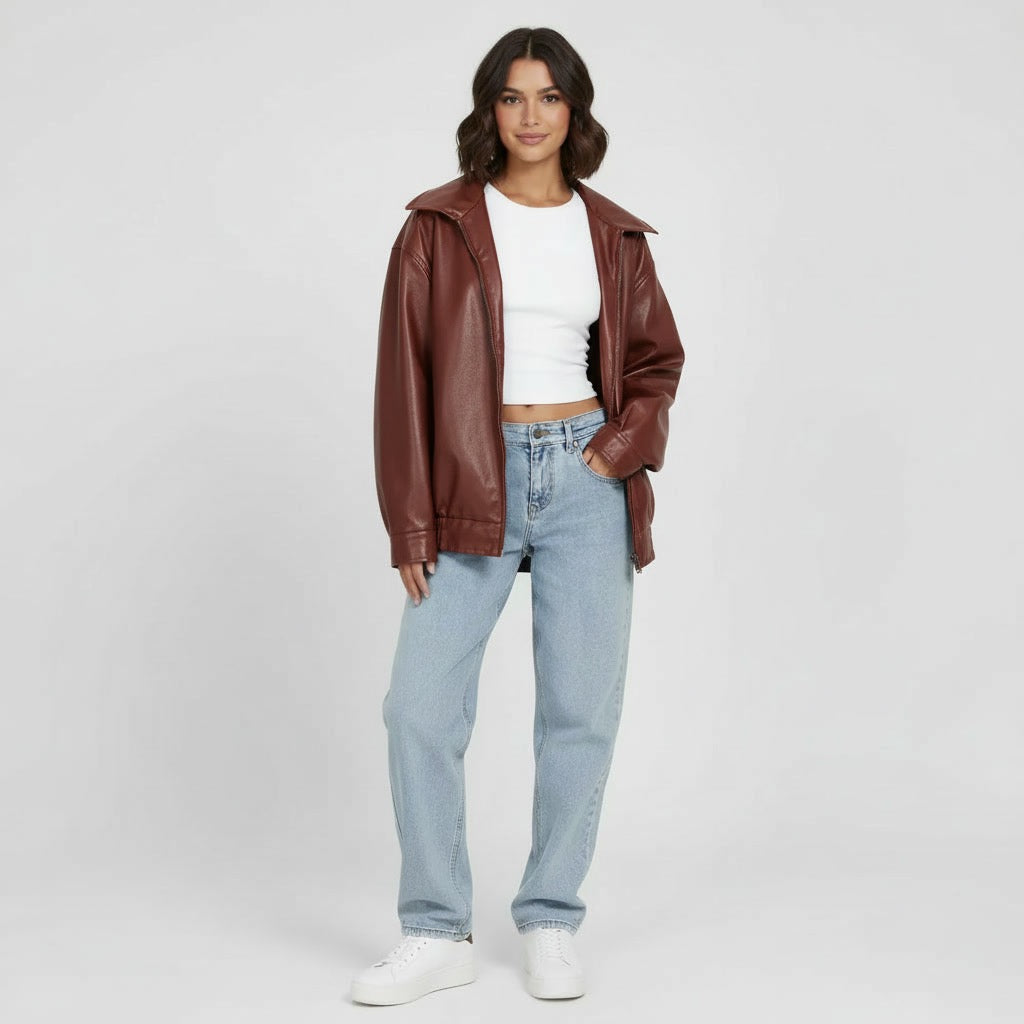 Maison Vella Loose Zipper Jacket